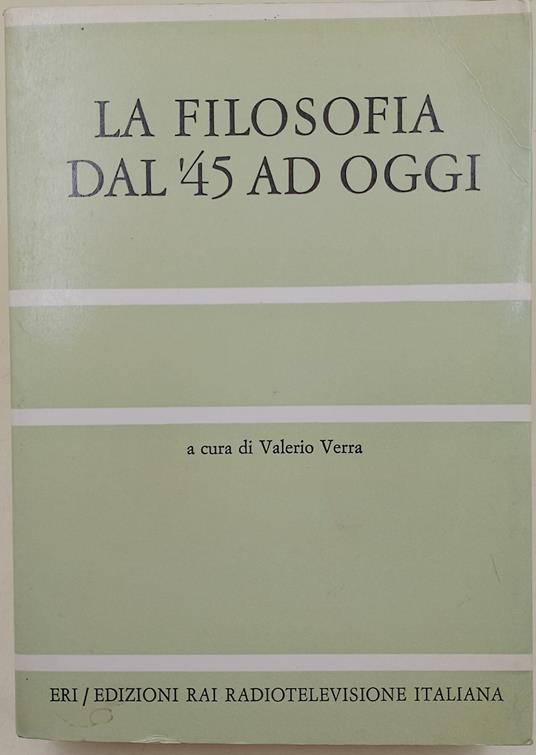 filosofia dal '45 ad oggi - Valerio Verra - copertina