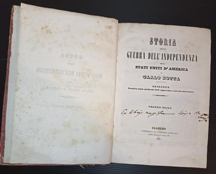Storia della guerra dell'indipendenza degli Stati Uniti d'America - Carlo Botta - copertina