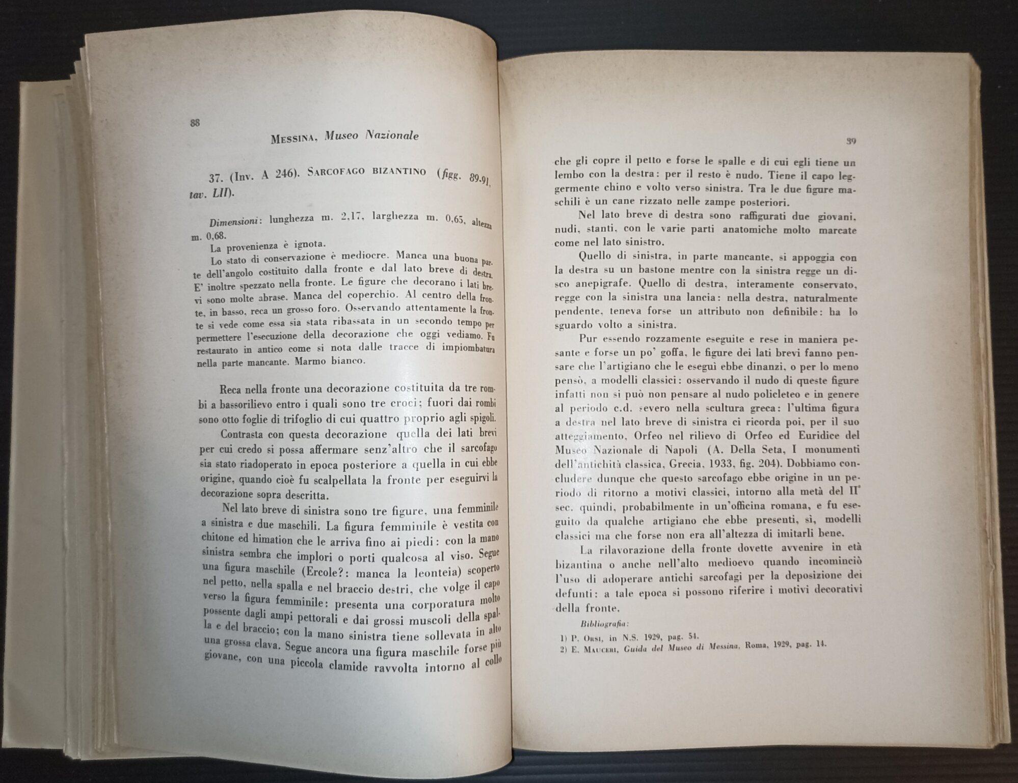 I sarcofagi romani in Sicilia-serie quarta volume XVI/parte seconda: Lettere-Anno accademico 1955/56-Fascicolo III