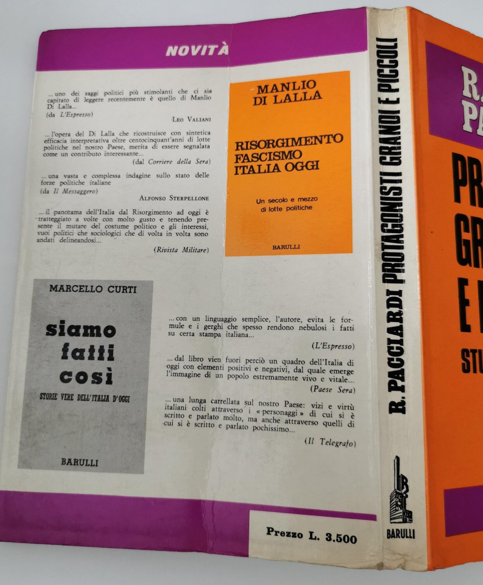 Protagonisti grandi e piccoli - studi, incontri, ricordi