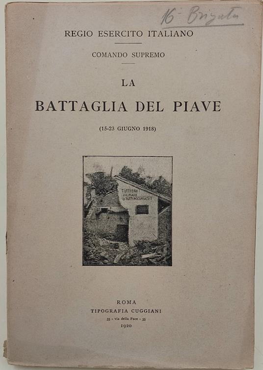 La battaglia del Piave(15-23 giugno 1918) - copertina