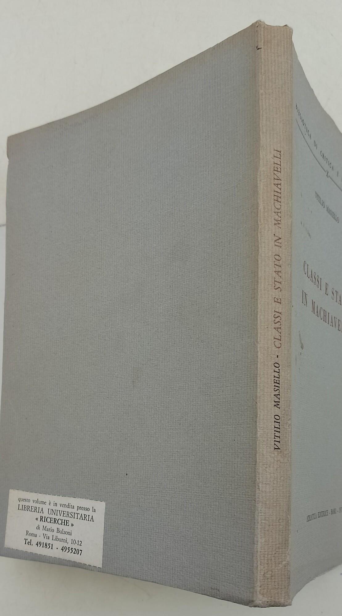 Classi e Stato in Machiavelli