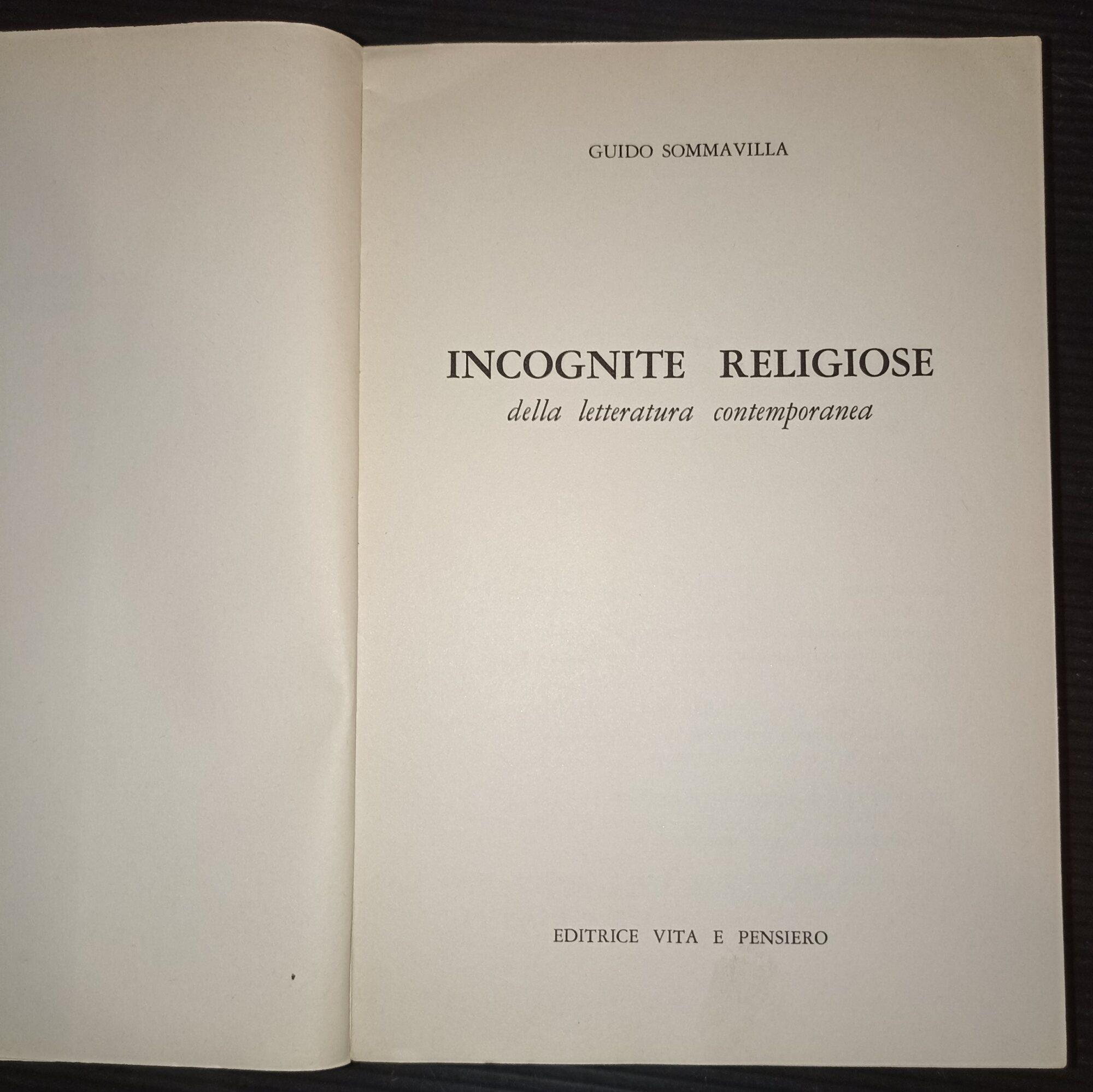 Incognite religiose della letteratura contemporanea