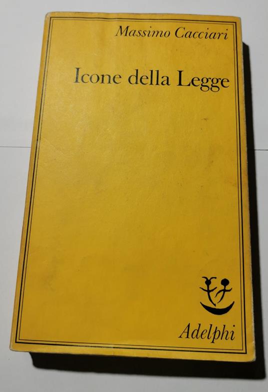 Icone della legge - Massimo Cacciari - copertina