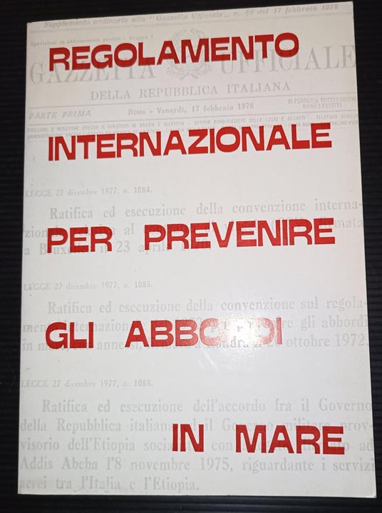 Regolamento internazionale per prevenire gli abbordi in mare - copertina