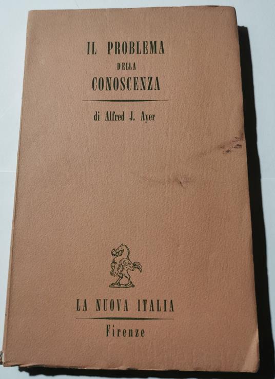 Il problema della conoscenza - Alfred Ayer - copertina