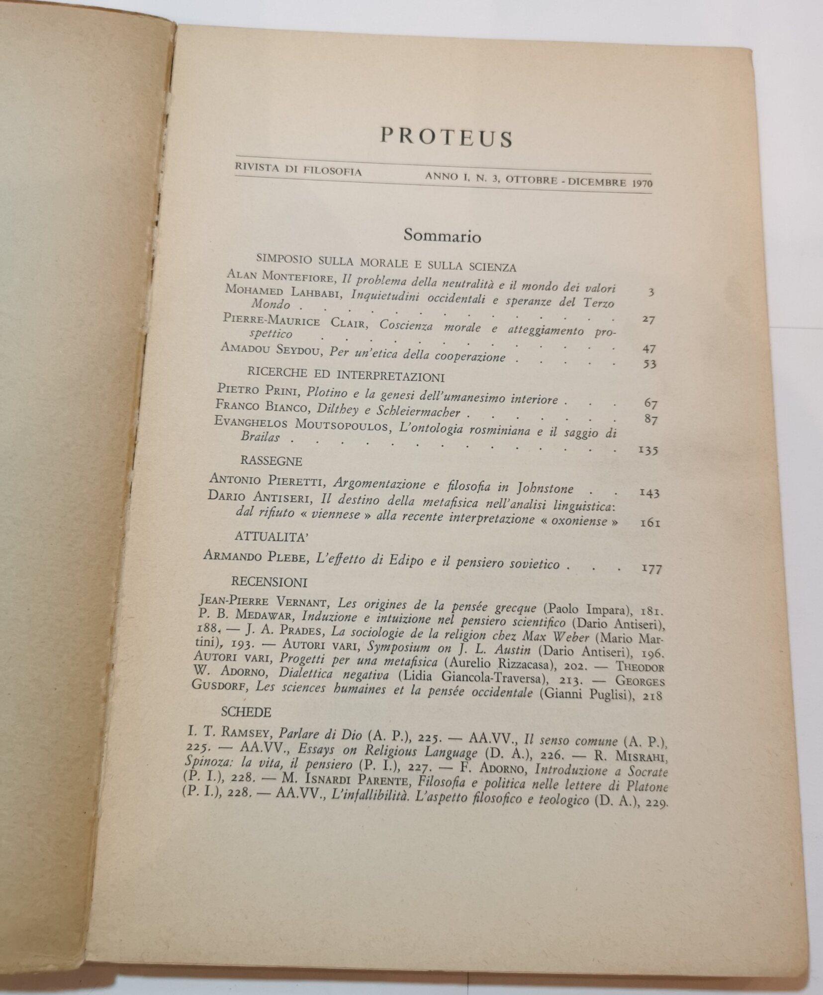 Proteus - Rivista di filosofia 3