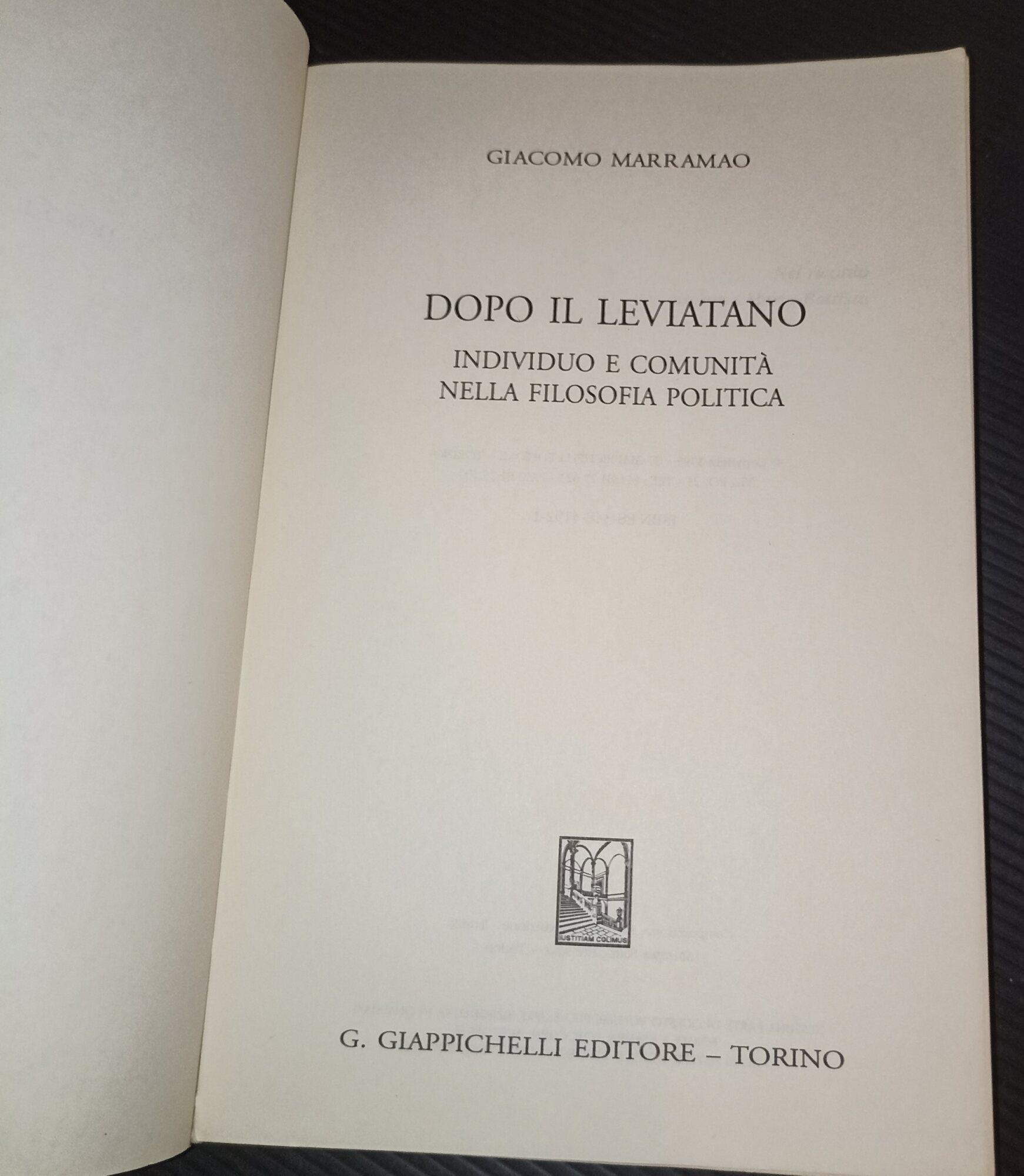 Dopo il leviatano Individuo e comunità nella filosofia politica