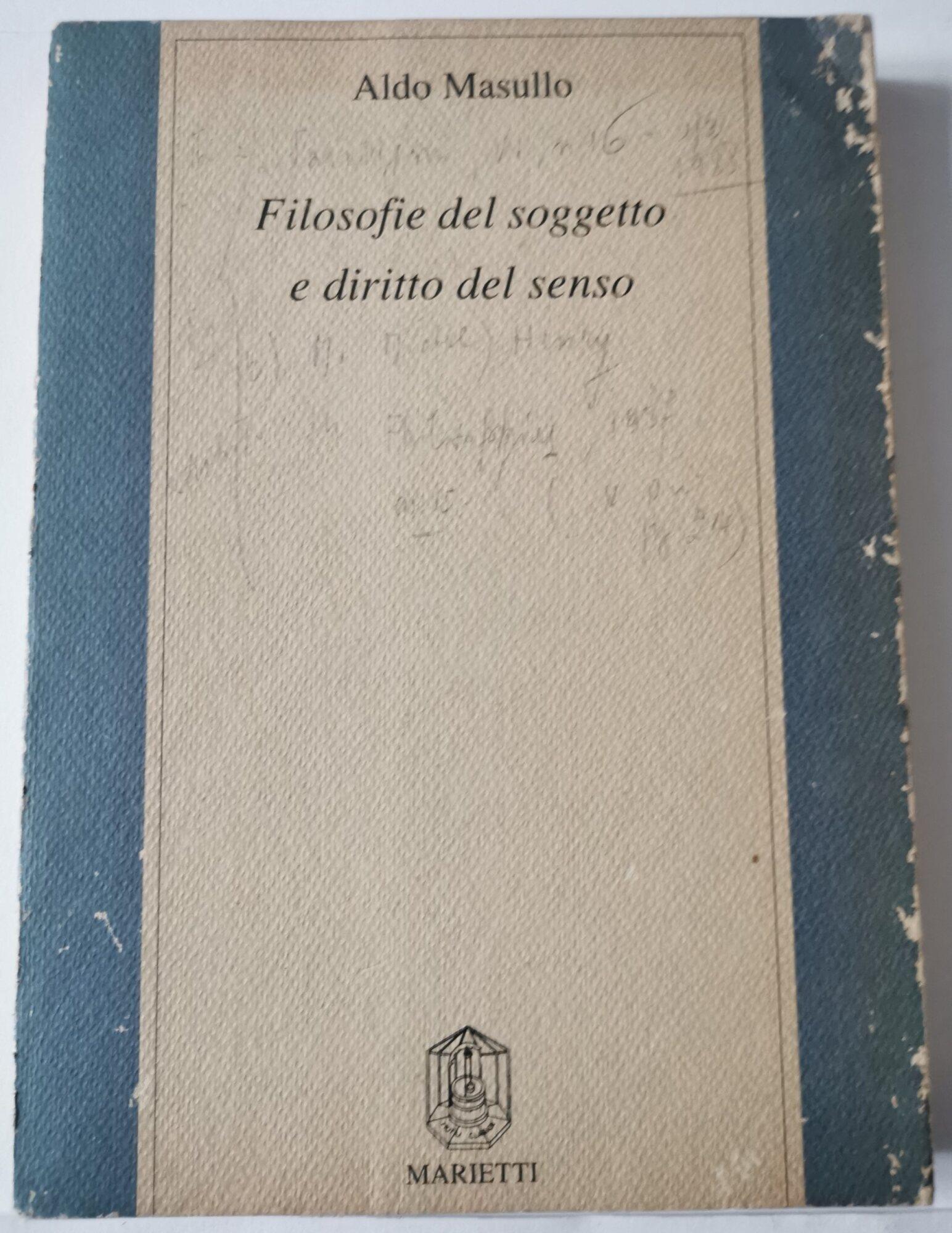 Filosofia del soggetto e diritto del senso