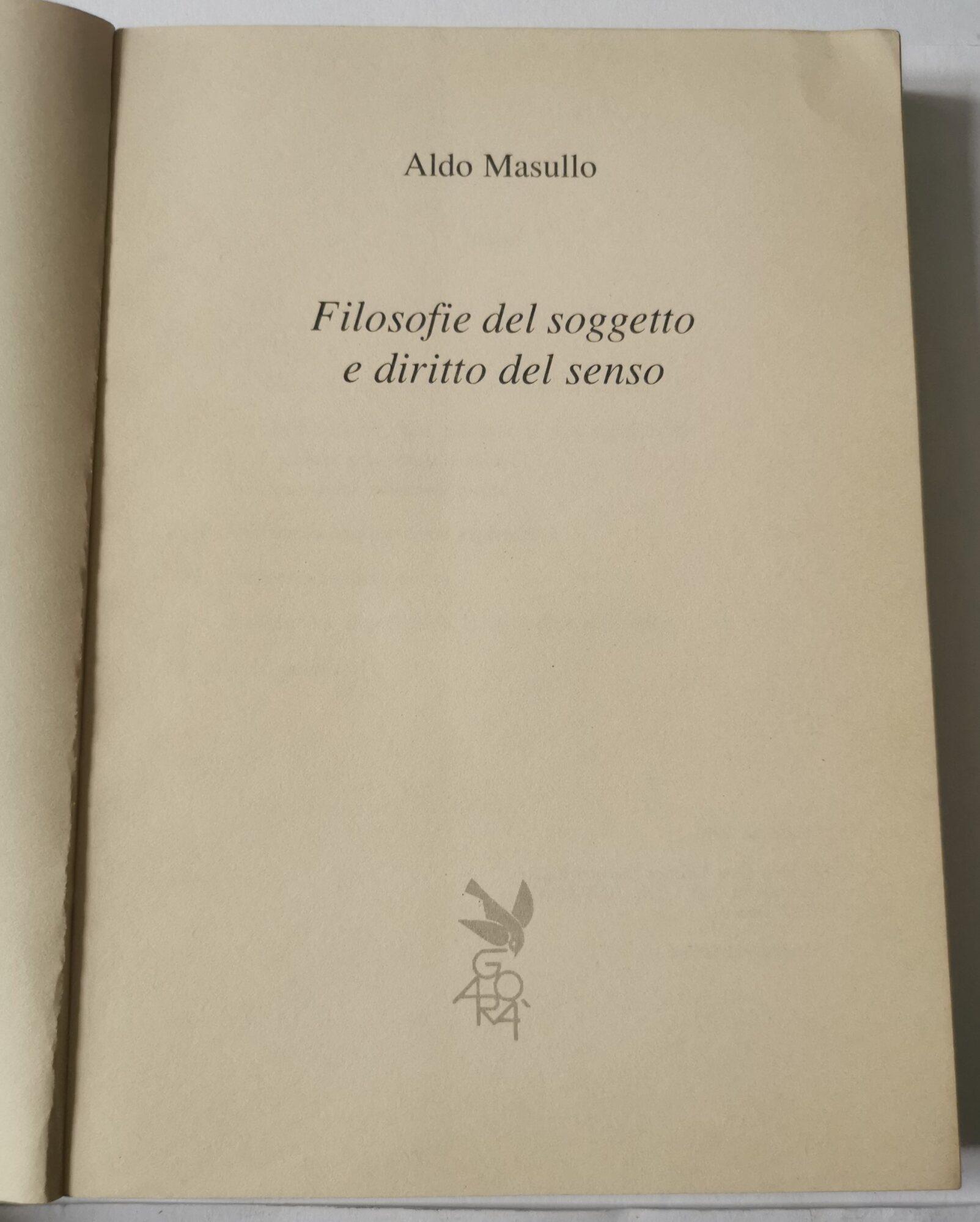 Filosofia del soggetto e diritto del senso