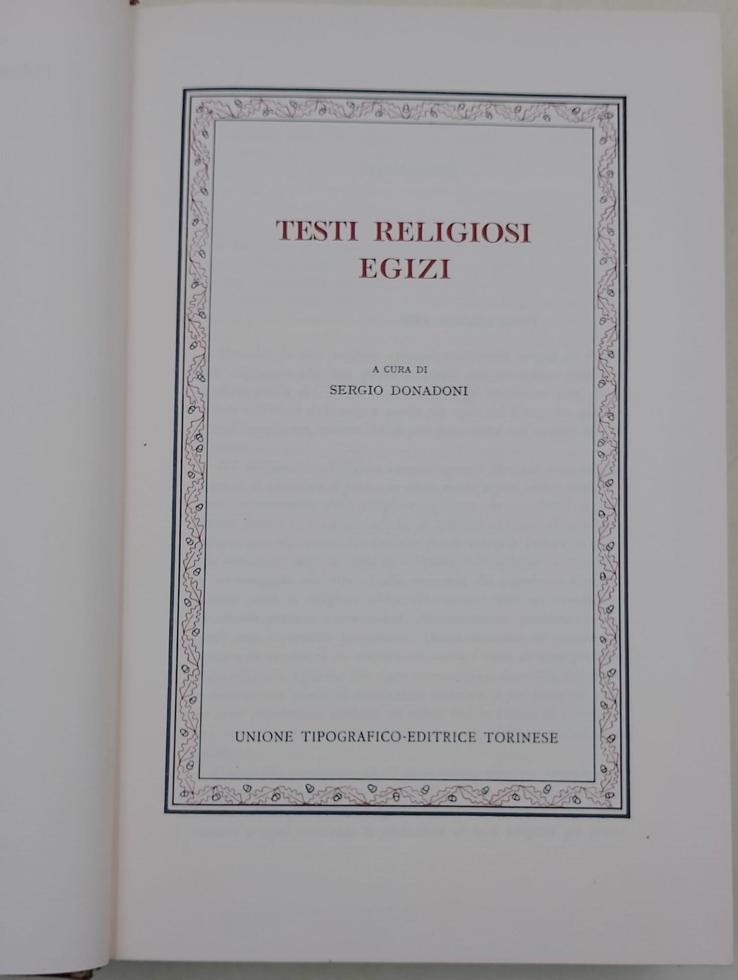 Testi religiosi egizi