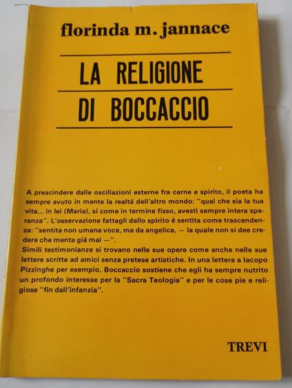 La religione di Boccaccio - copertina