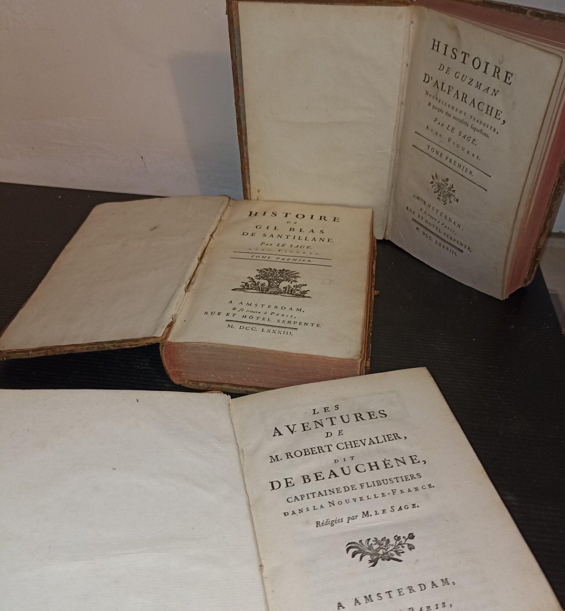 Histoire de Gil Blas de Santillane, Les aventures de M. Robert Chevalier dit De Beauchene, Historire de Guzman D'Alfarache, Le Bachelier de Salamanque, Nouvelle traduction de Roland - 8 voll