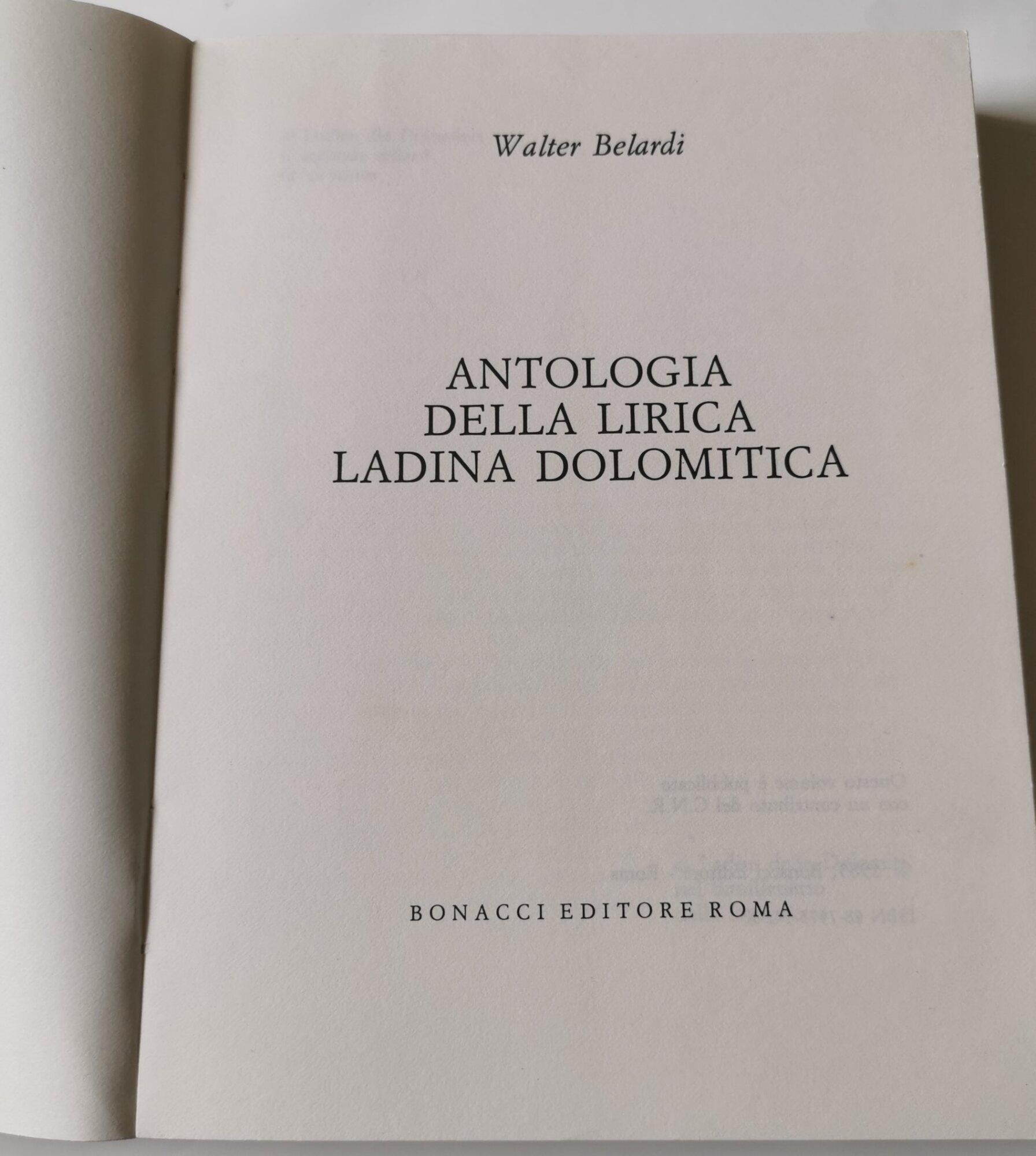 Antologia della lirica ladina dolomitica