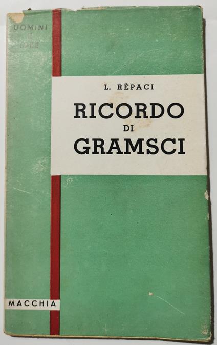 Ricordo di Gramsci - Leonida Rèpaci - copertina