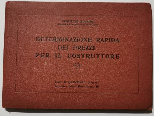Determinazione rapida dei prezzi per il costruttore - copertina