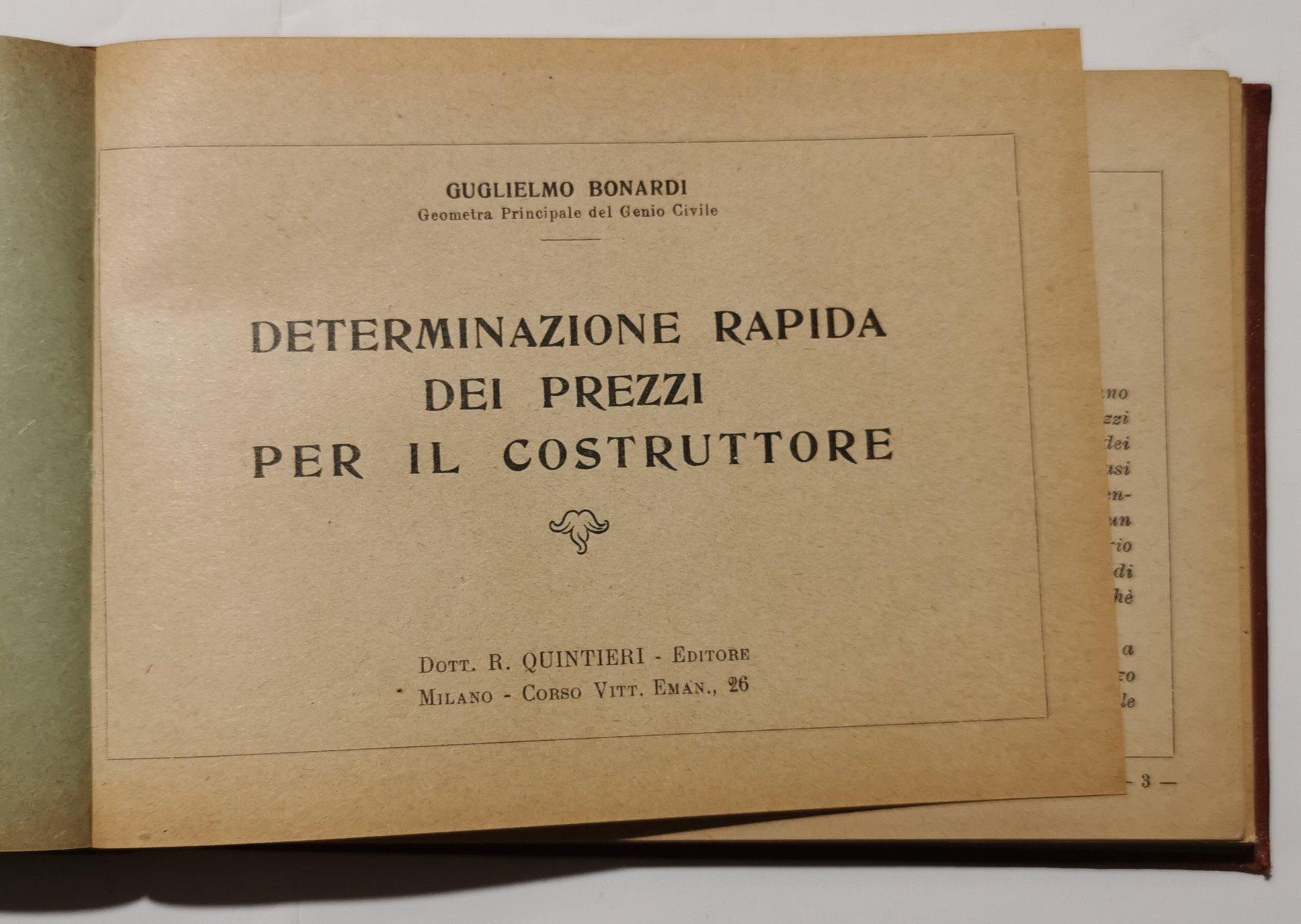 Determinazione rapida dei prezzi per il costruttore