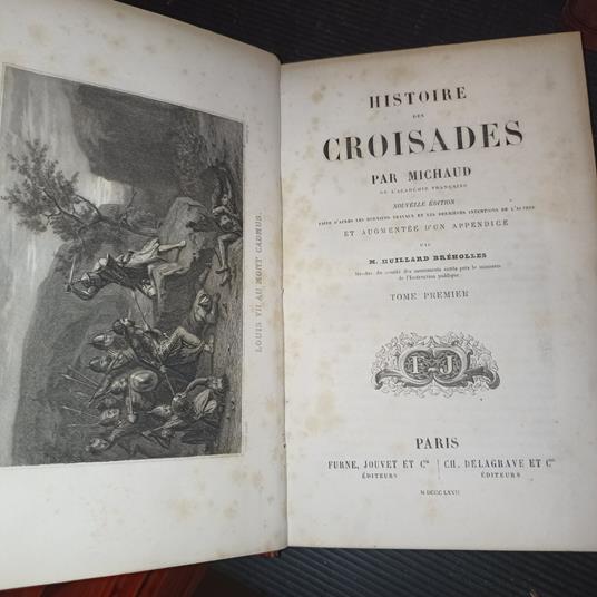 Histoire des croisades -4 tomi - Michaud - copertina