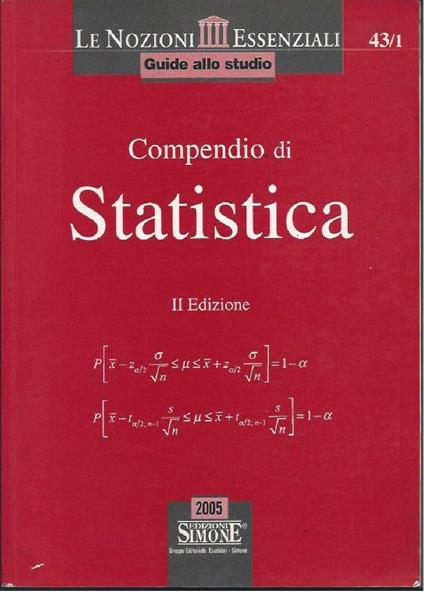 Compendio Di Statistica - copertina