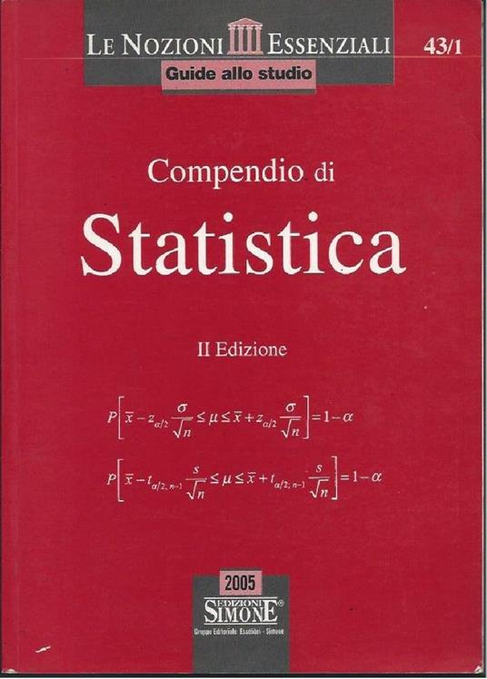 Compendio Di Statistica - copertina