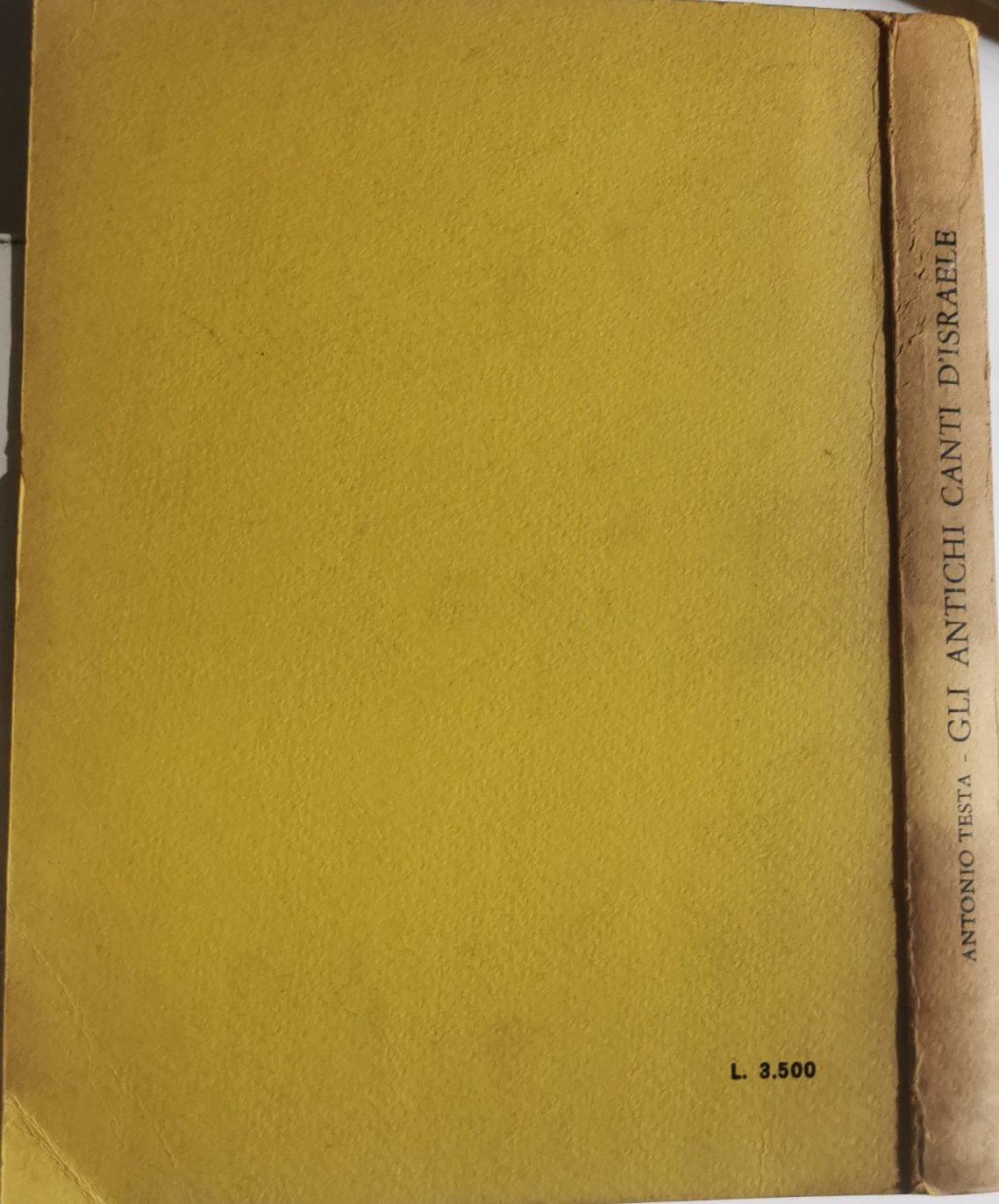 Gli antichi canti d'Israele