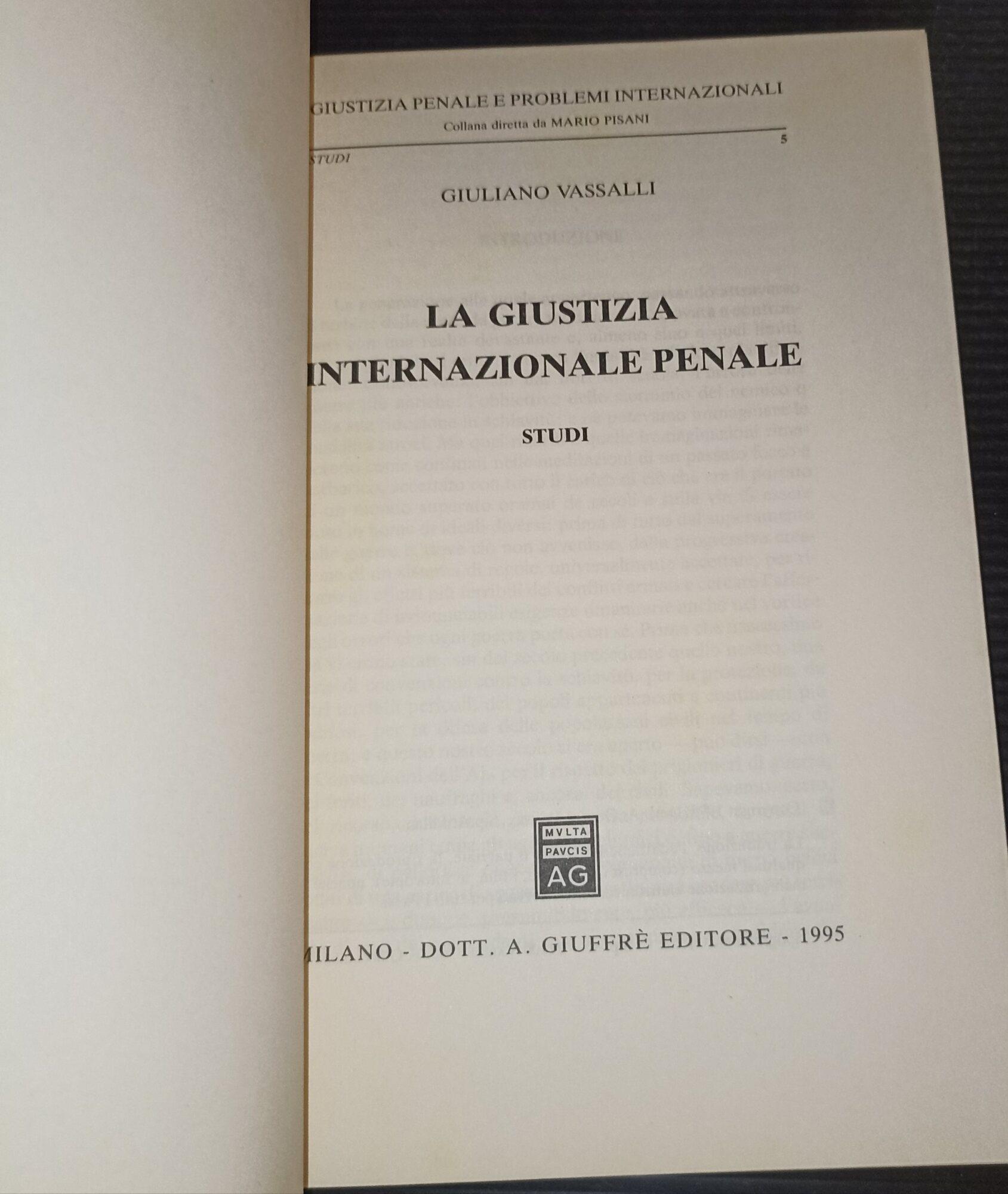 La giustizia internazionale penale- studi