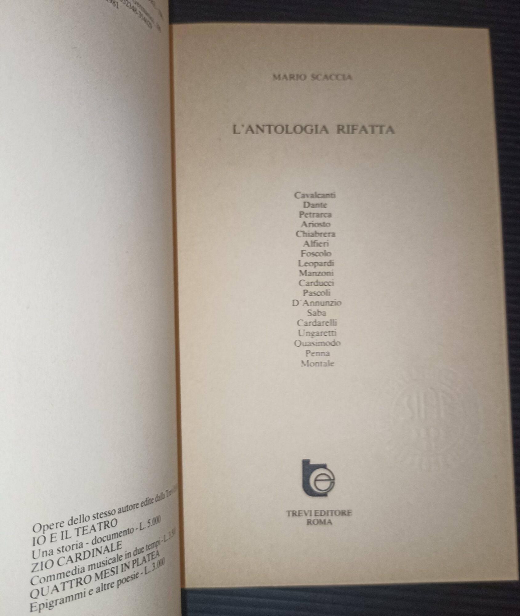 L' antologia rifatta