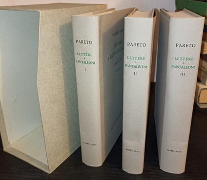 Lettere a Maffeo Pantaleoni- 3 voll - Vilfredo Pareto - copertina