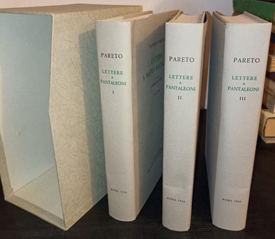 Lettere a Maffeo Pantaleoni- 3 voll - Vilfredo Pareto - copertina