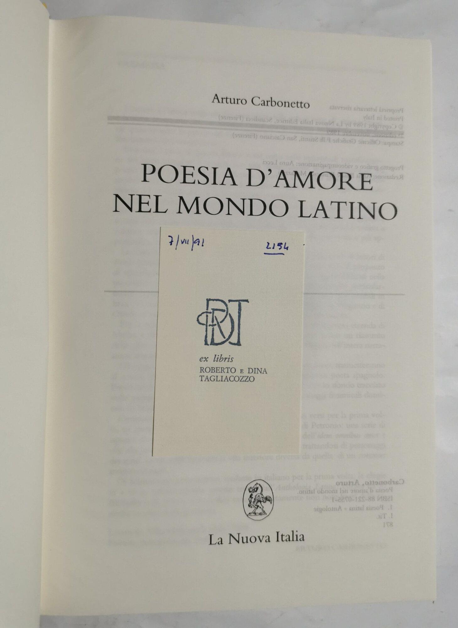 Poesia d'amore nel mondo latino