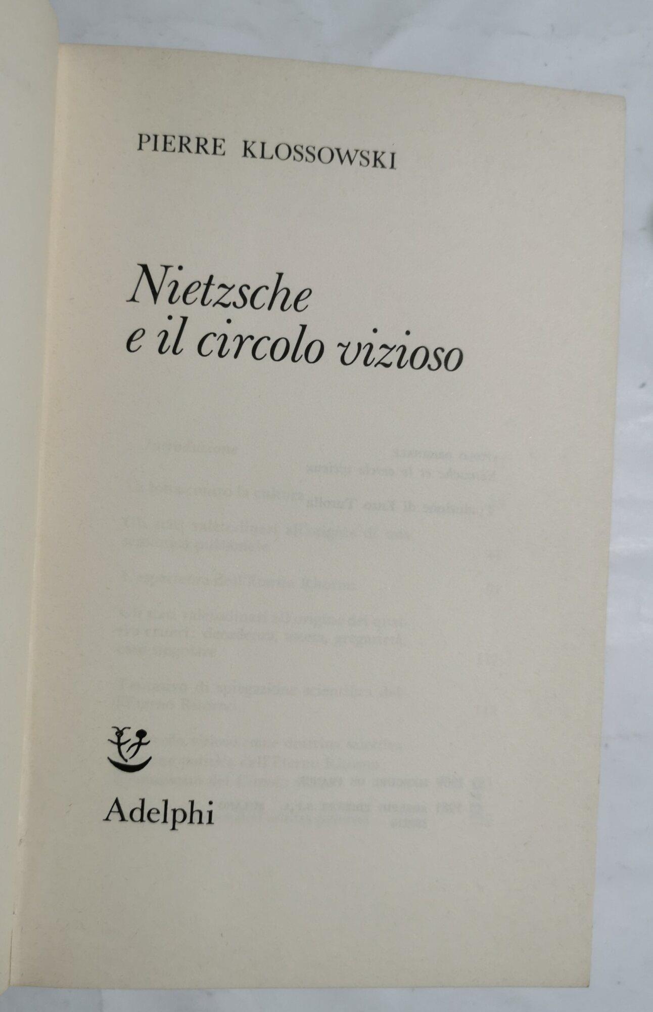 Nietzsche e il circolo vizioso