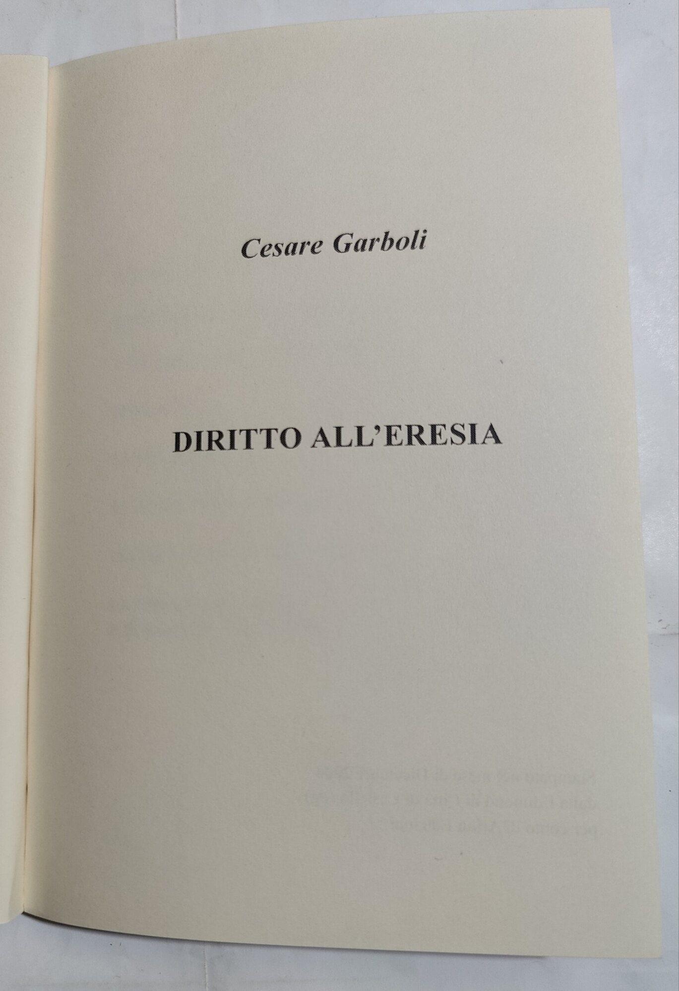 Il diritto all'eresia