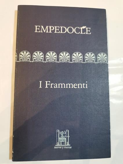 I frammenti : sulla natura - purificazioni - copertina