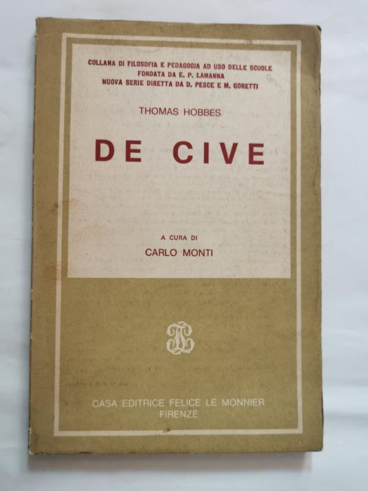 De Cive - Thomas Hobbes - copertina