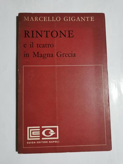 Rintone e il teatro in Magna Grecia - Marcello Gigante - copertina
