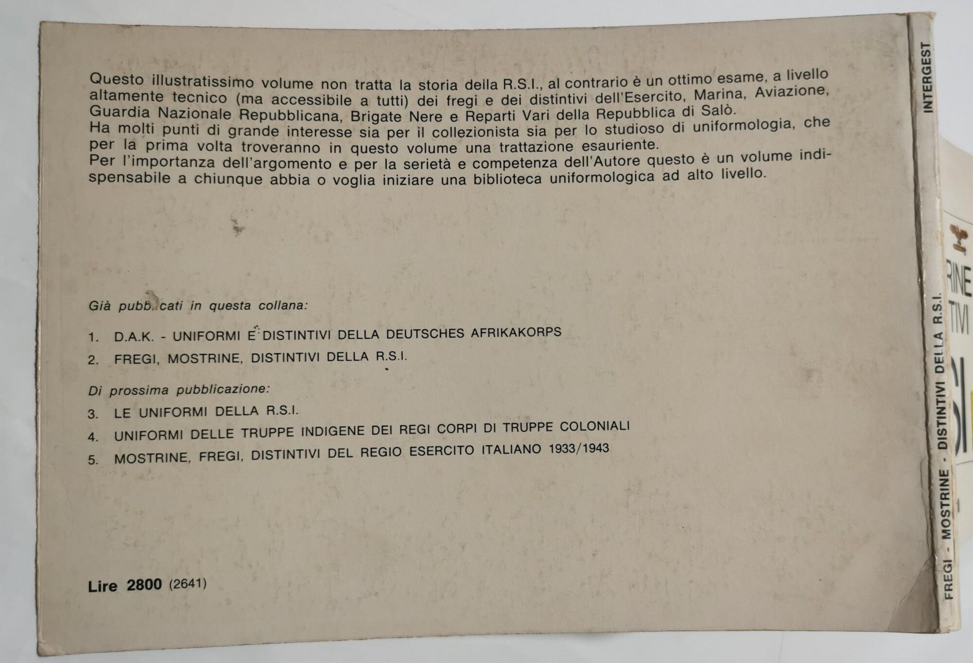 Fregi, mostrine, distintivi della R.S.I