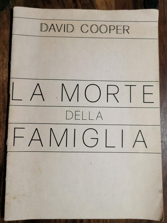 La morte della famiglia - David Cooper - copertina