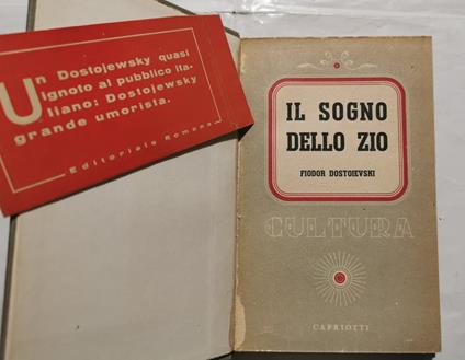 Il sogno dello zio - Fëdor Dostoevskij - copertina