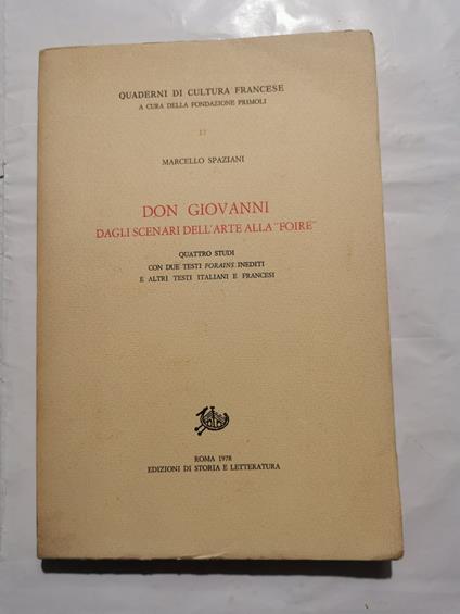 Don Giovanni dagli scenari dell'arte alla "Foire" - Marcello Spaziani - copertina