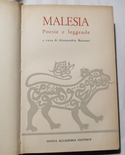 Malesia - Poesie e leggende - Alessandro Bausani - copertina