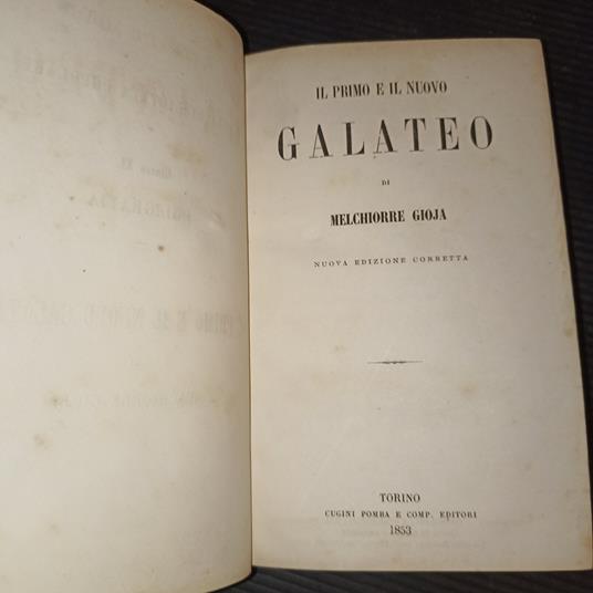 Il primo e il nuovo galateo - copertina