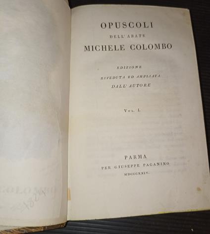 Opuscoli dell'abate Michele Colombo - Michele Colombo - copertina