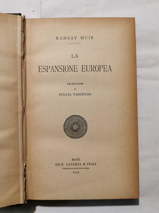 La espansione europea - Ramsay Muir - copertina