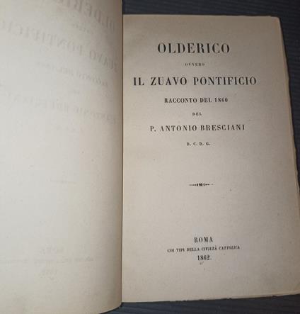 Olderico ovvero il zuavo pontificio - copertina