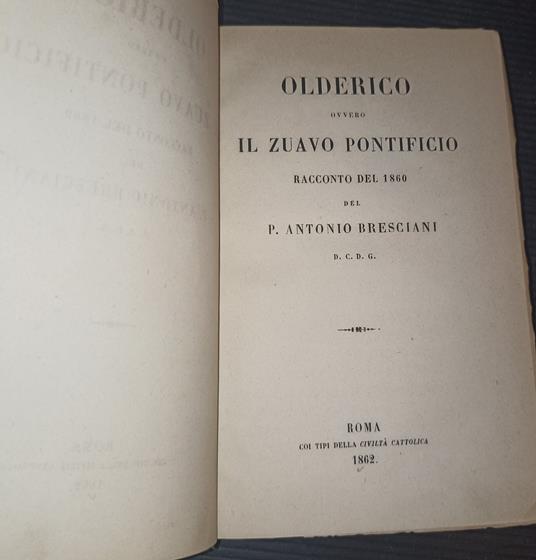 Olderico ovvero il zuavo pontificio - copertina