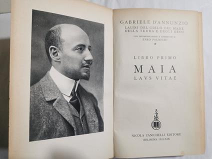 Maia, Laus Vitae-libro primo - Gabriele D'Annunzio - copertina