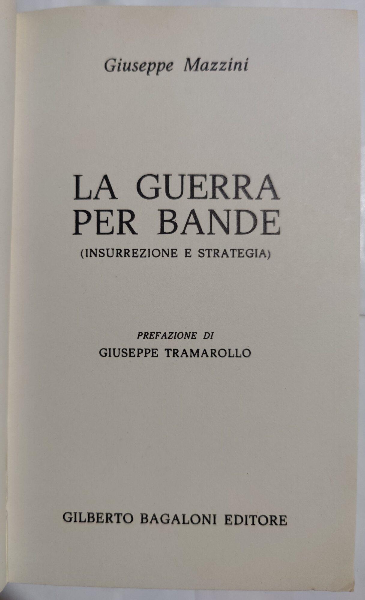 La guerra per bande ( insurrezione e strategia )