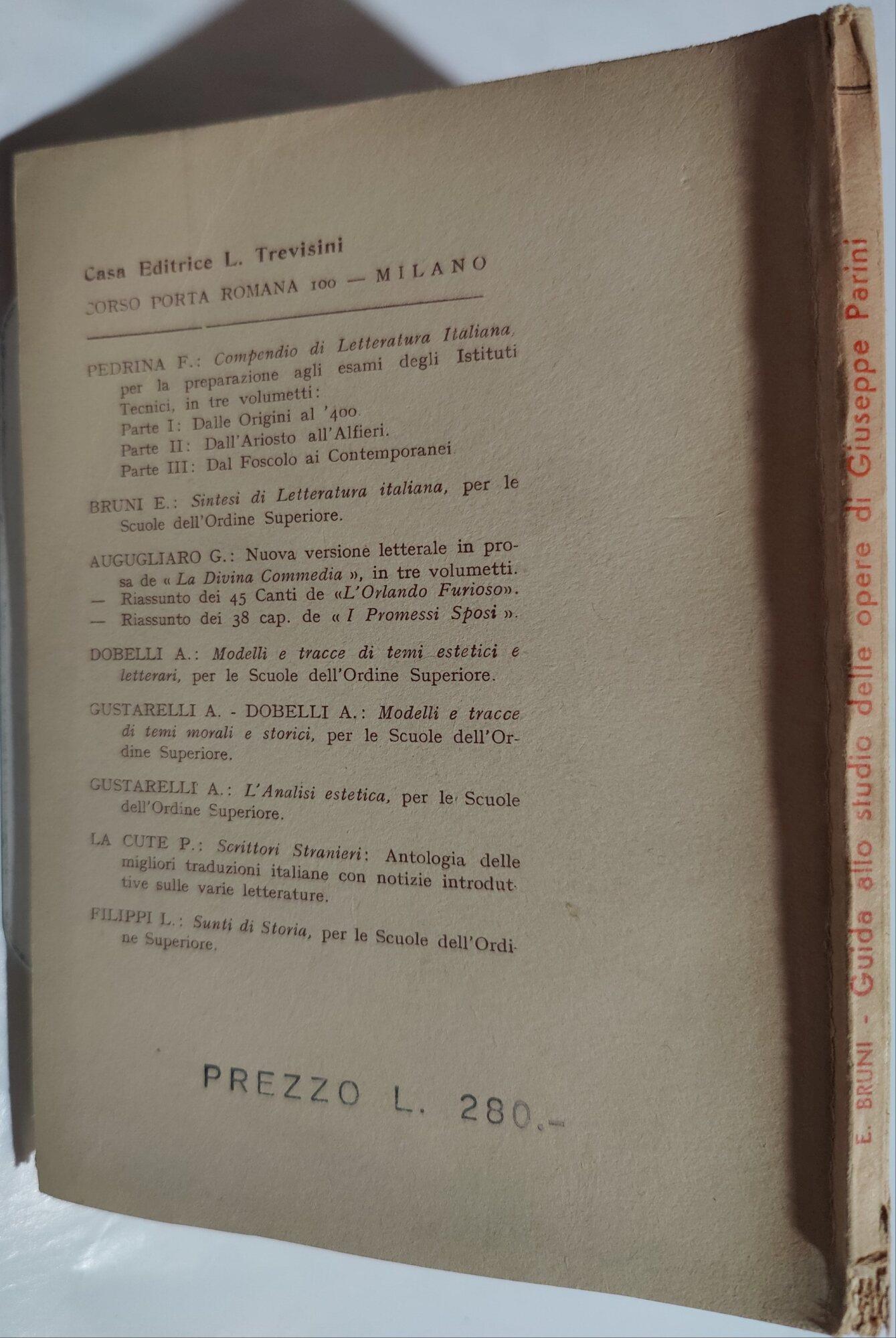 Guida allo studio delle opere di Giuseppe Parini