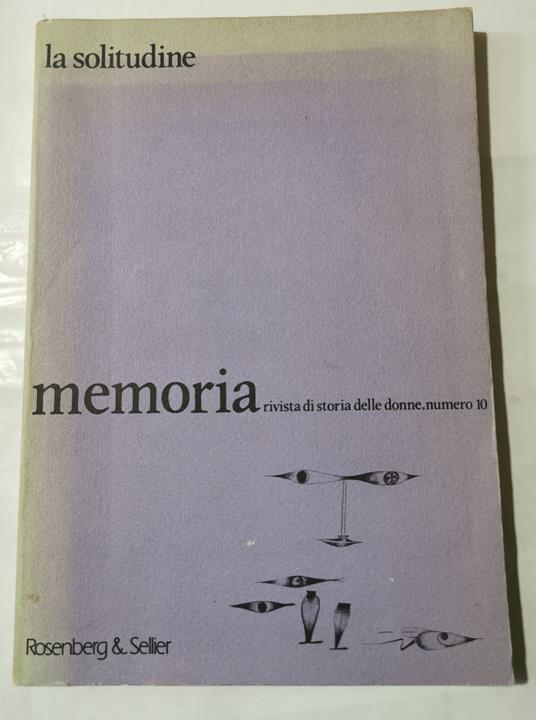 Memoria - rivista di storia delle donne - La solitudine - copertina