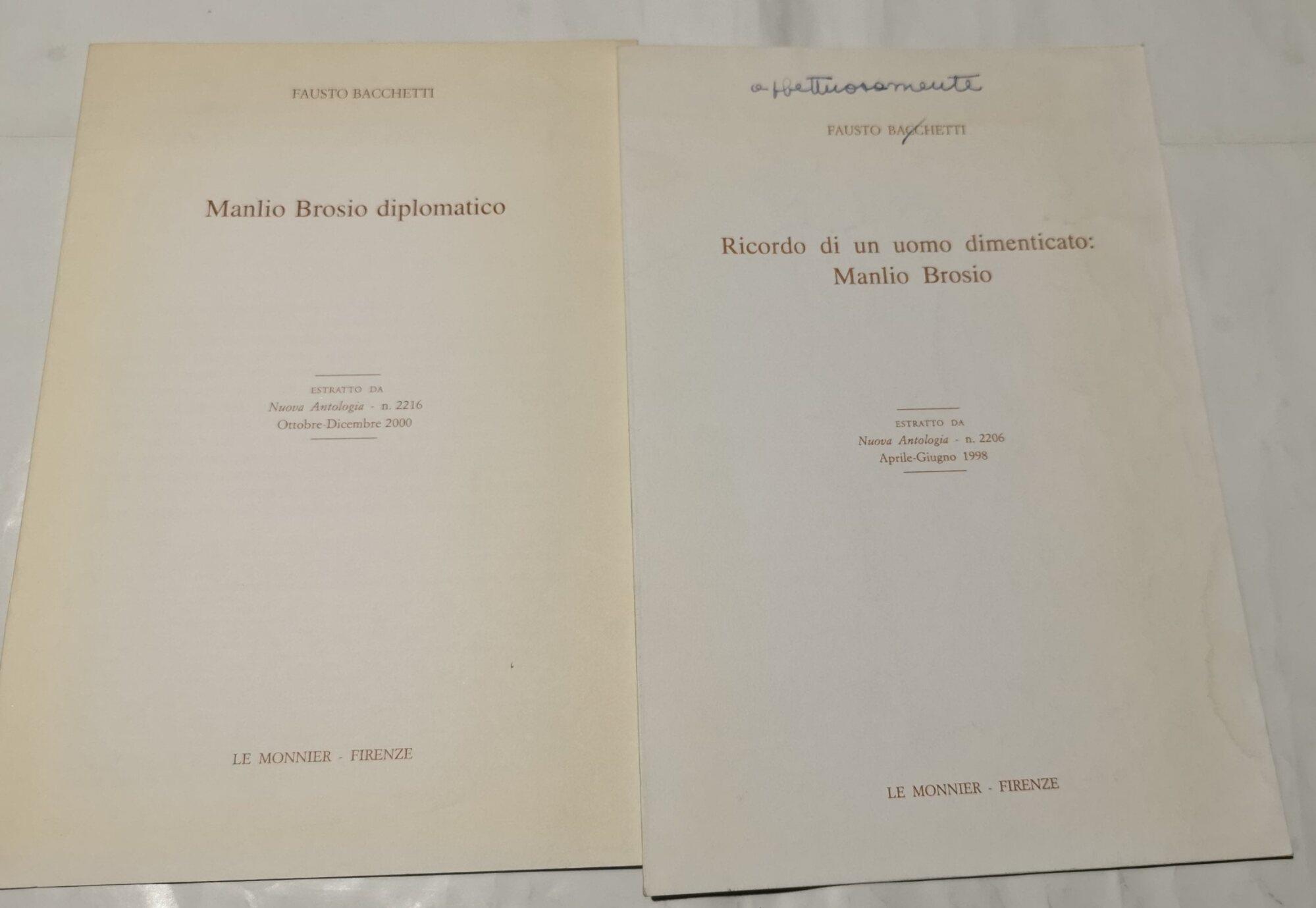 Manlio Brosio diplomatico - Ricordo di un uomo dimenticato: Manlio Brosio - 2 fascicoli